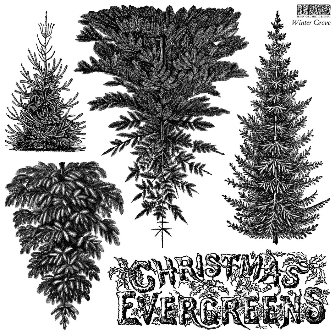 Winter Grove 12x12 IOD Stamp™