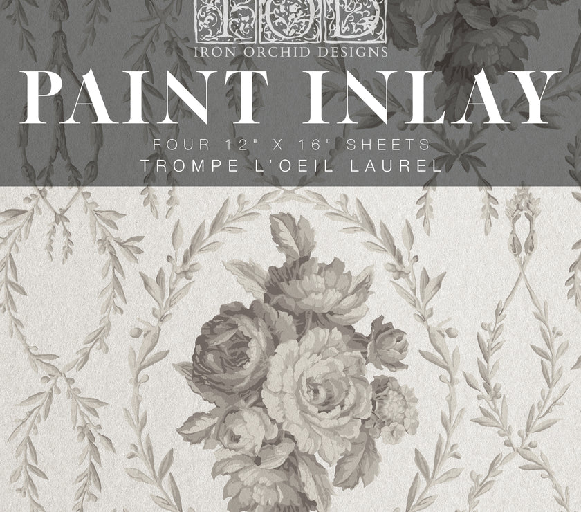 Trompe L'oeil Laurel IOD Paint Inlay
