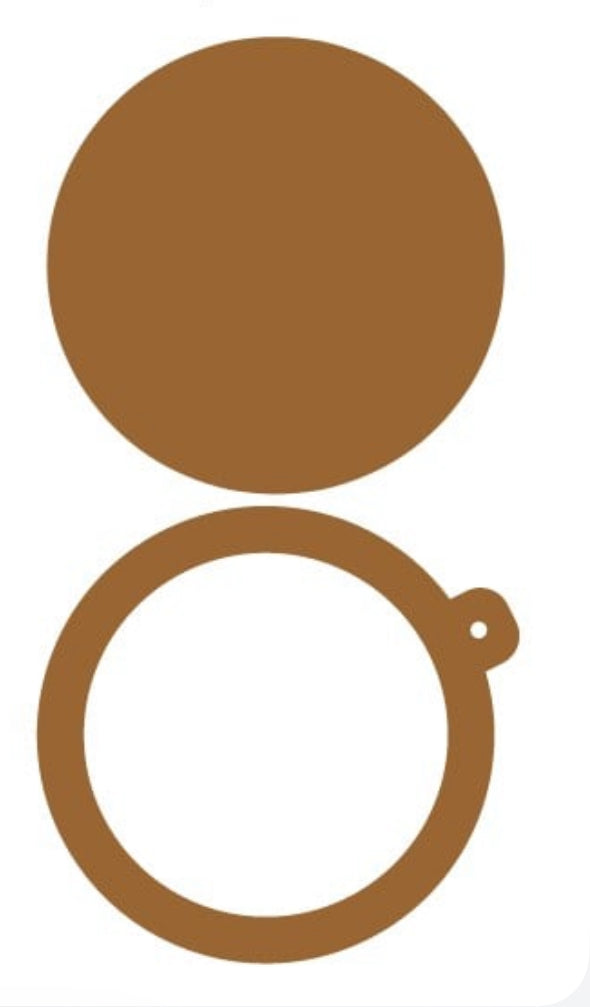 Round 2 part ornament MDF for bauble