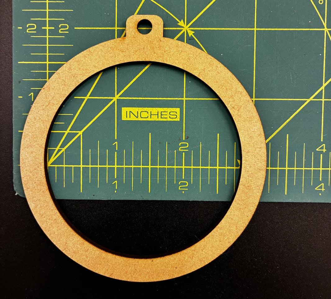Round 2 part ornament MDF for bauble