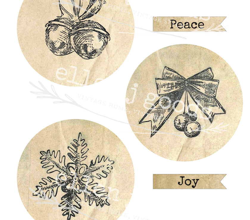 PDF IMAGE FILE FOR HOLLY JOLLY ORNAMENTS