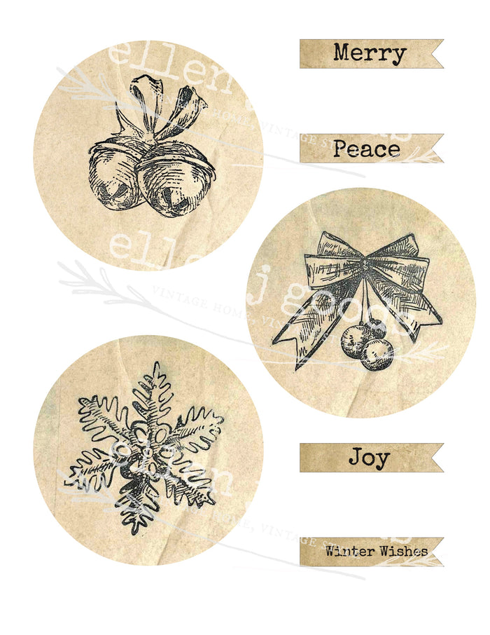 PDF IMAGE FILE FOR HOLLY JOLLY ORNAMENTS