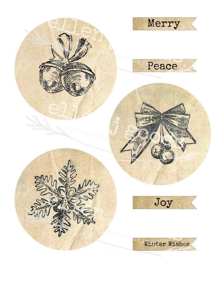 PDF IMAGE FILE FOR HOLLY JOLLY ORNAMENTS
