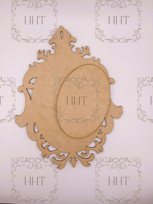 MDF Plaque with 2 circle Overlays, 3 Pieces