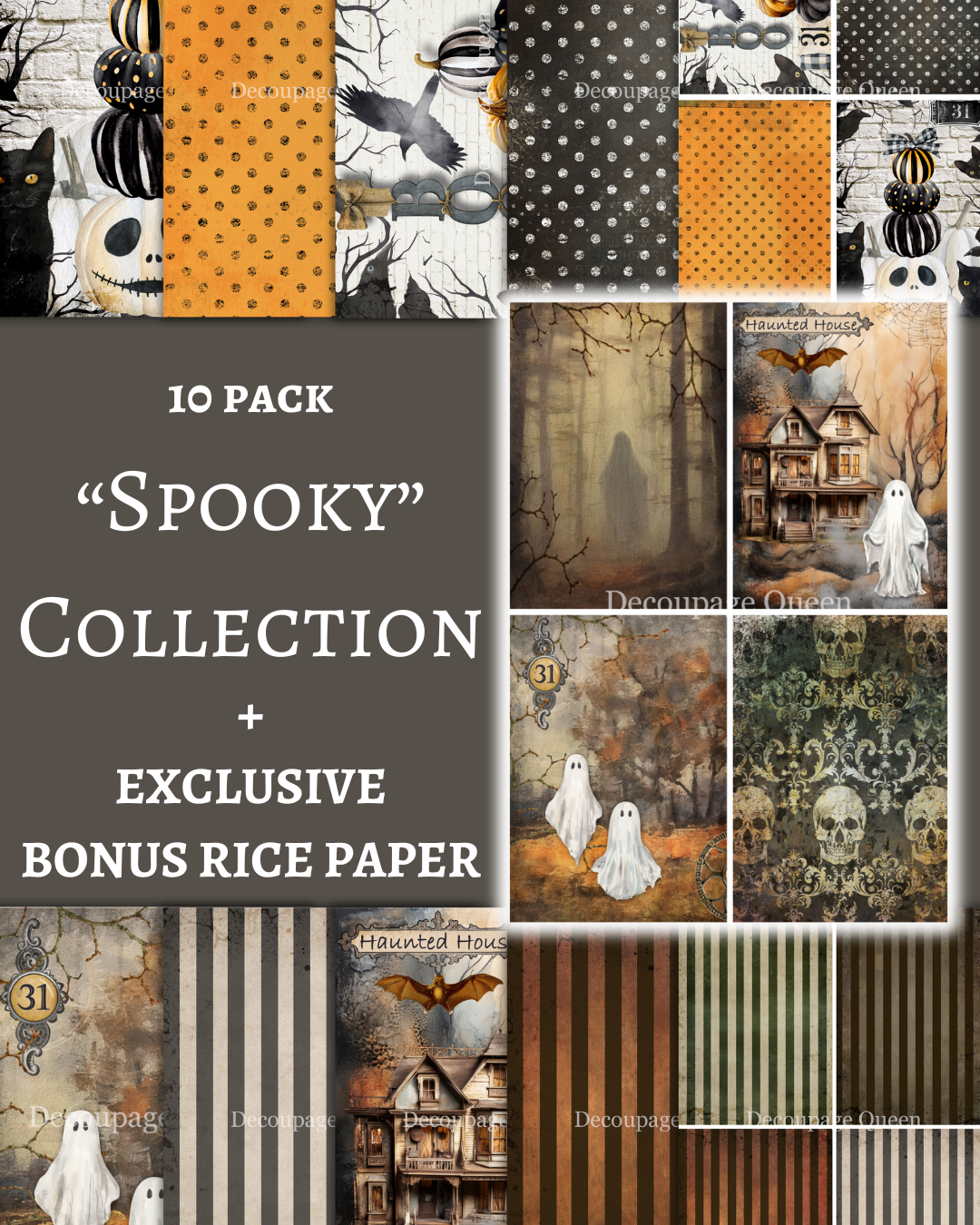 Decoupage Queen Spooky  10 Pack (W/ Bonus Paper)