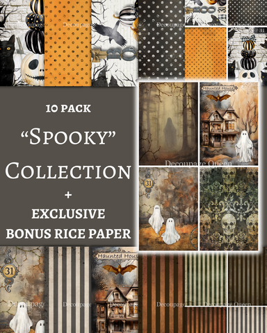 Decoupage Queen Spooky  10 Pack (W/ Bonus Paper)