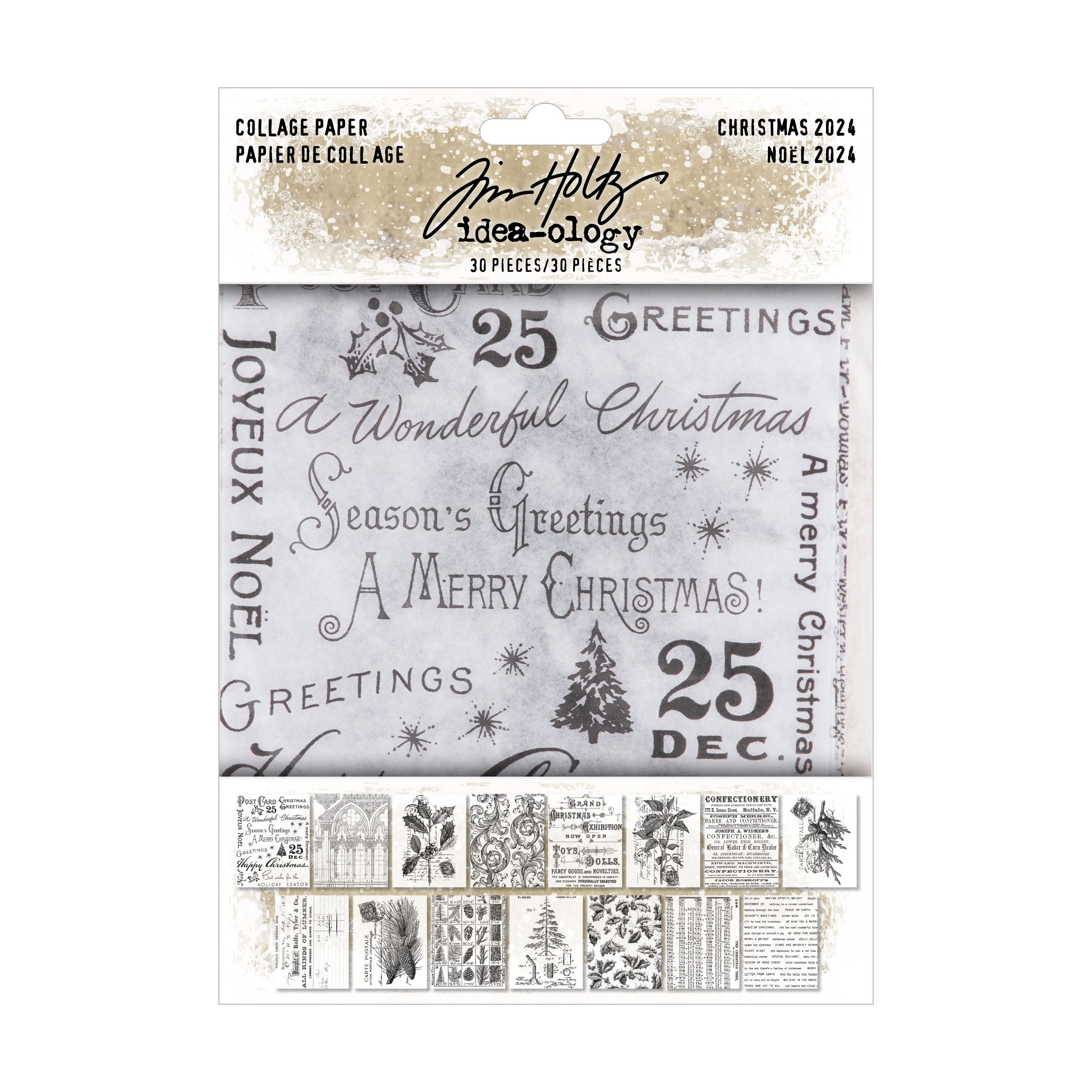 Tim Holtz Christmas Collage Paper
