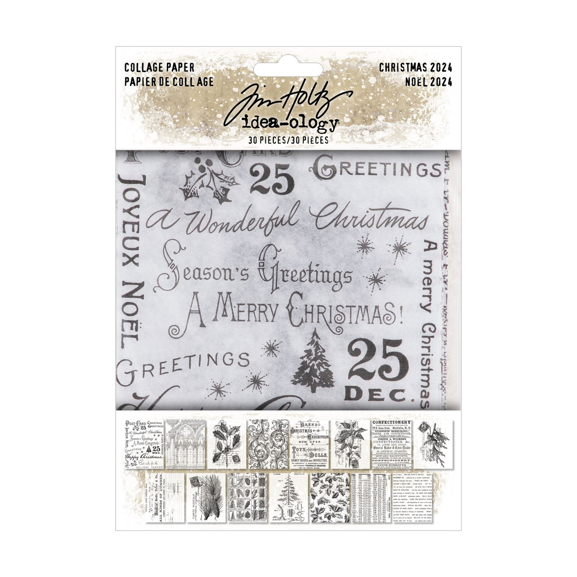 Tim Holtz Christmas Collage Paper