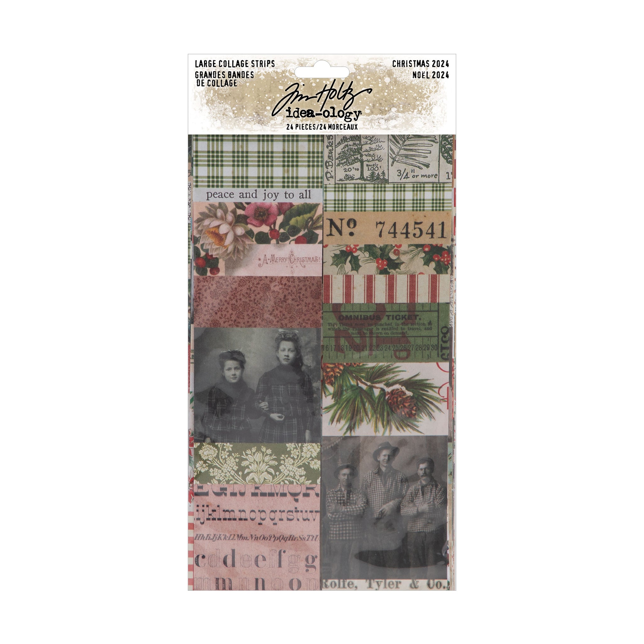 Tim Holtz Christmas Large Collage Strips 2024