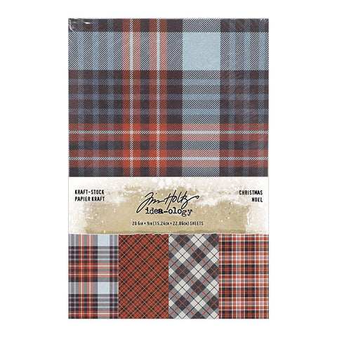 Christmas Kraft-Stock Sparkle Plaid 2024
