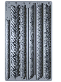 Decorative mold with intricate patterns on a white background