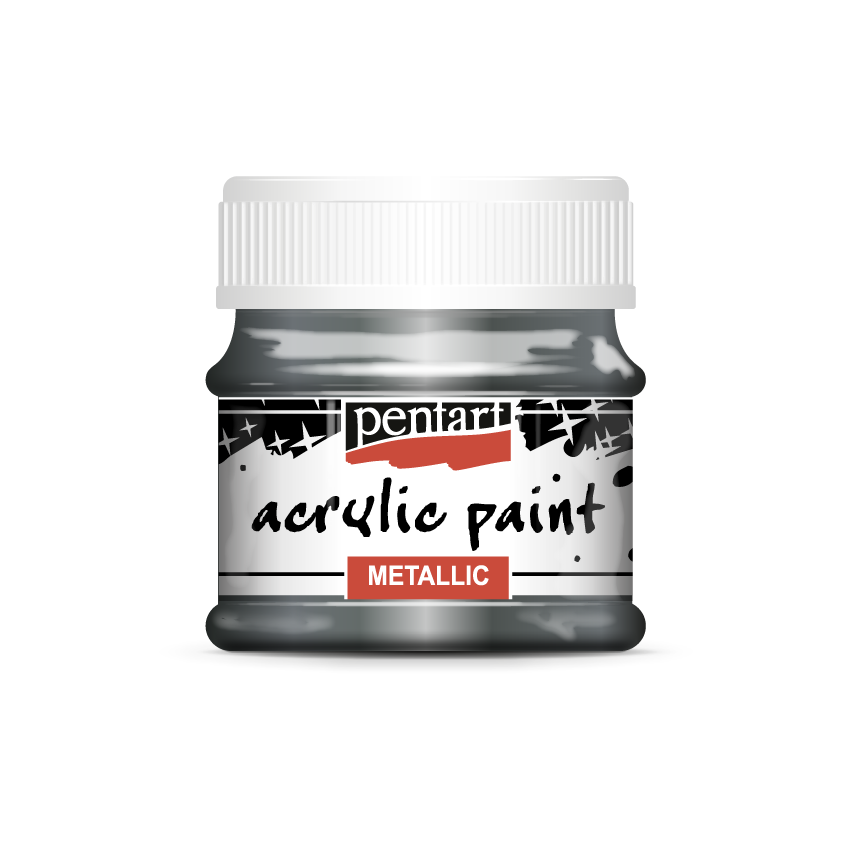 Acrylic paint metallic, design by Pentart, arts & entertainment > hobbies & creative arts > arts & crafts, for decoupage and crafting