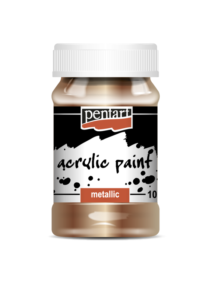 Acrylic paint metallic, design by Pentart, arts & entertainment > hobbies & creative arts > arts & crafts, for decoupage and crafting