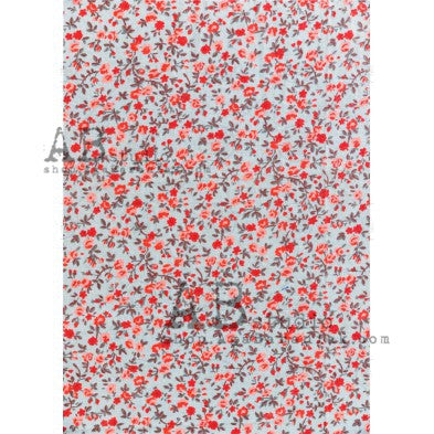 Vintage Floral Allover Pattern Decoupage Paper - A4