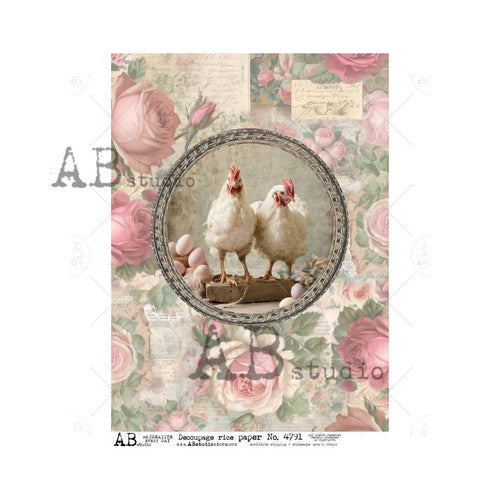 Shabby Chic Easter Hens
