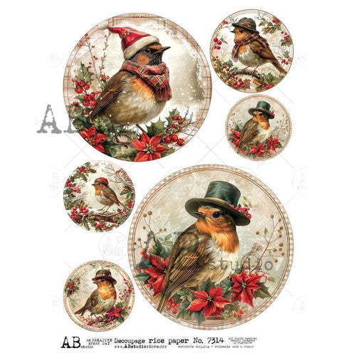 Winter Robins – Festive Round Portraits II