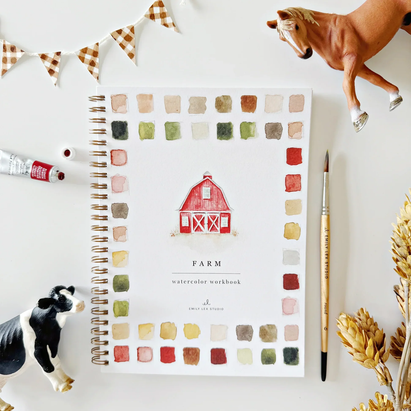 Emily Lex Watercolor Books Farm