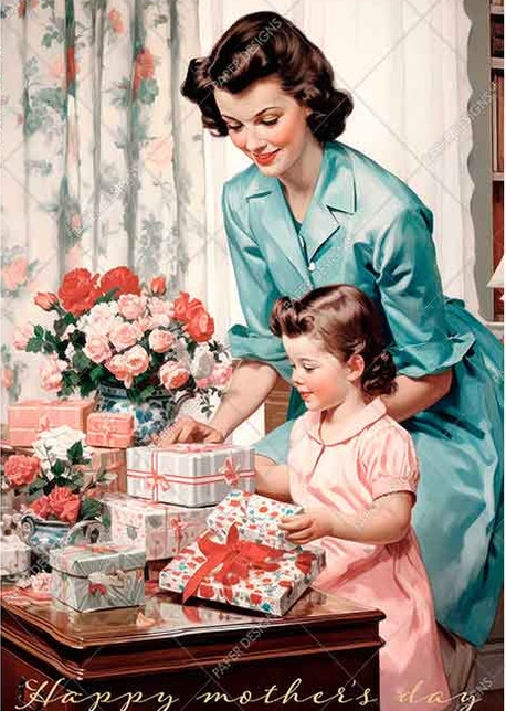 Happy Mothers Day, rice paper design by Paper Designs Italy, arts & entertainment > hobbies & creative arts > arts & crafts > art & crafting materials > art & craft paper, for decoupage and crafting