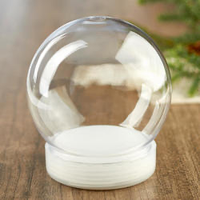4" Clear Acrylic Snow Globe Jar