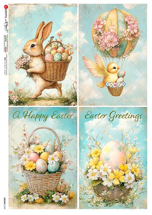 Paper Designs Easter Bunny Baskets Rice Paper