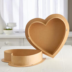 12" Heart Shape Paper Mache Candy Box