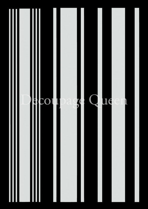 Decoupage Queen Grain Sack Stripes Stencil