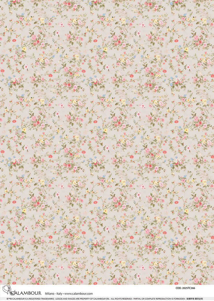 Spring Dusty Rose Florals Pattern 2025TC366
