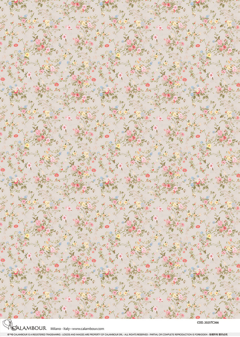 Spring Dusty Rose Florals Pattern 2025TC366