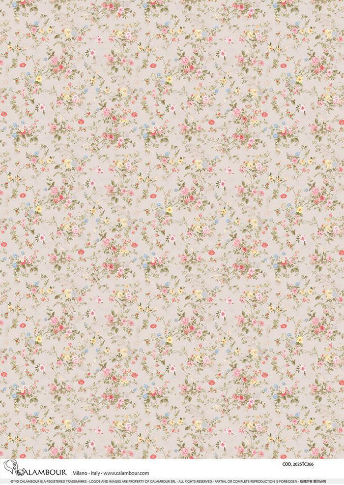 Spring Dusty Rose Florals Pattern 2025TC366