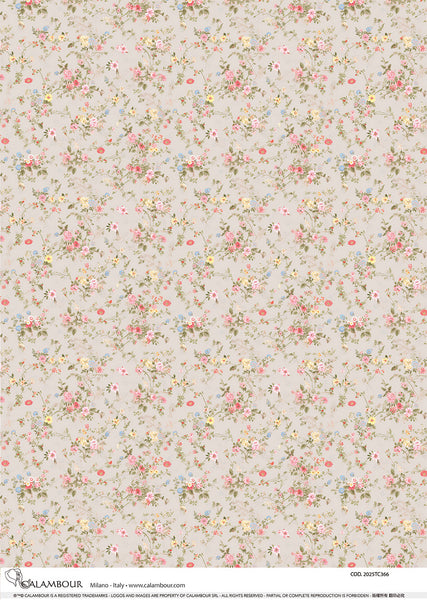 Spring Dusty Rose Florals Pattern