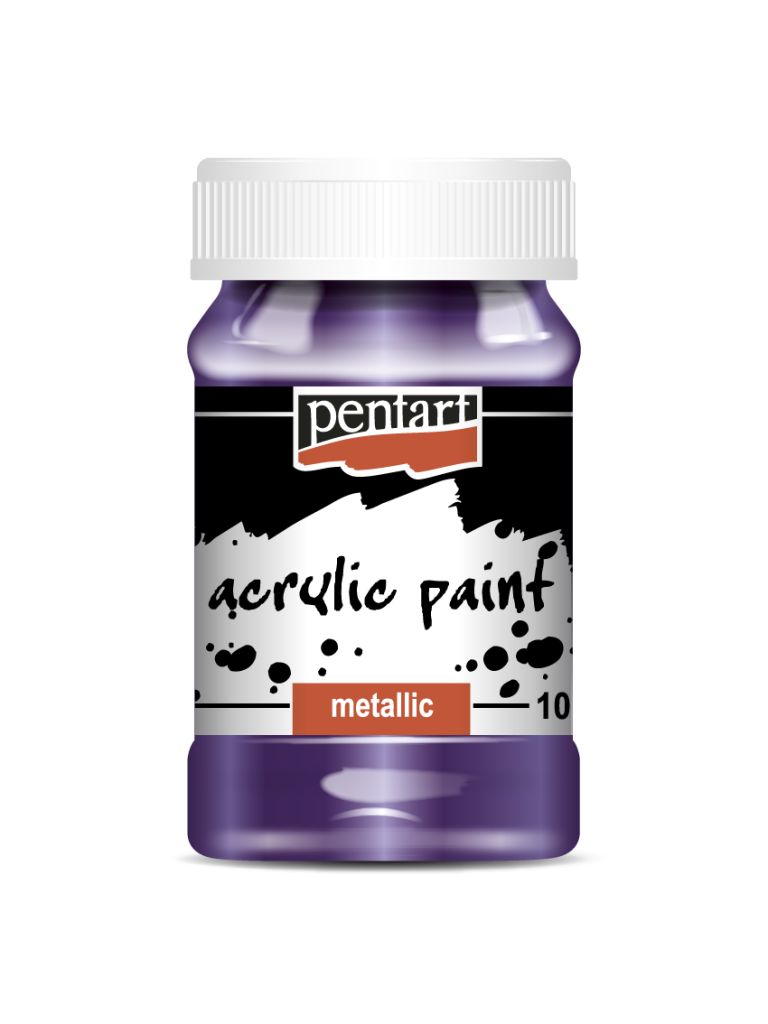 Acrylic paint metallic, design by Pentart, arts & entertainment > hobbies & creative arts > arts & crafts, for decoupage and crafting
