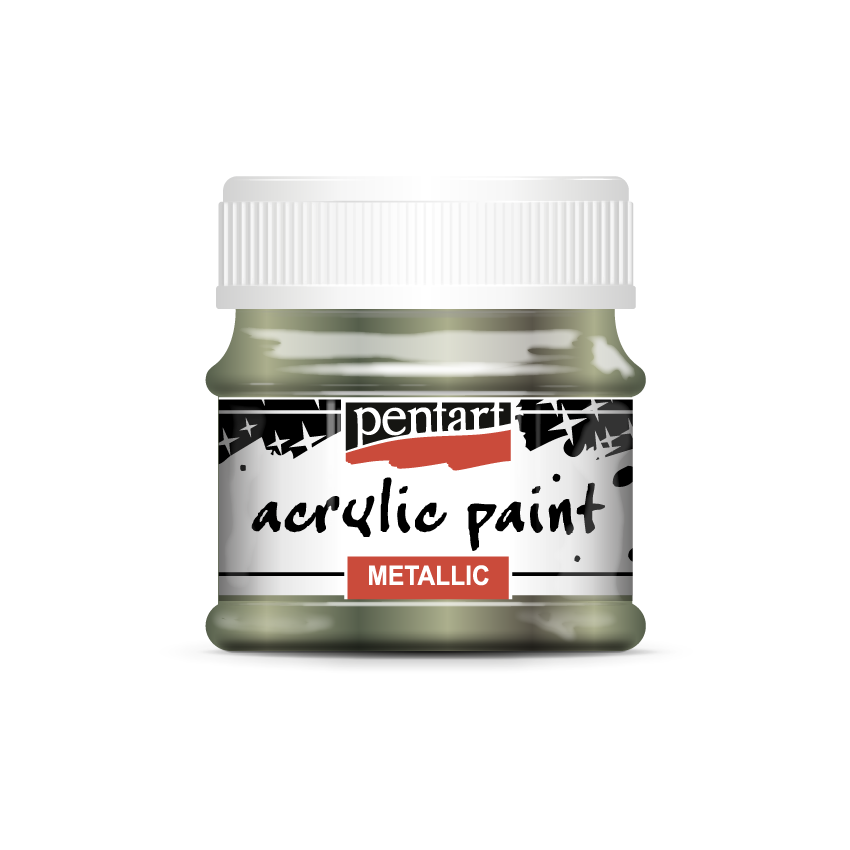 Acrylic paint metallic, design by Pentart, arts & entertainment > hobbies & creative arts > arts & crafts, for decoupage and crafting