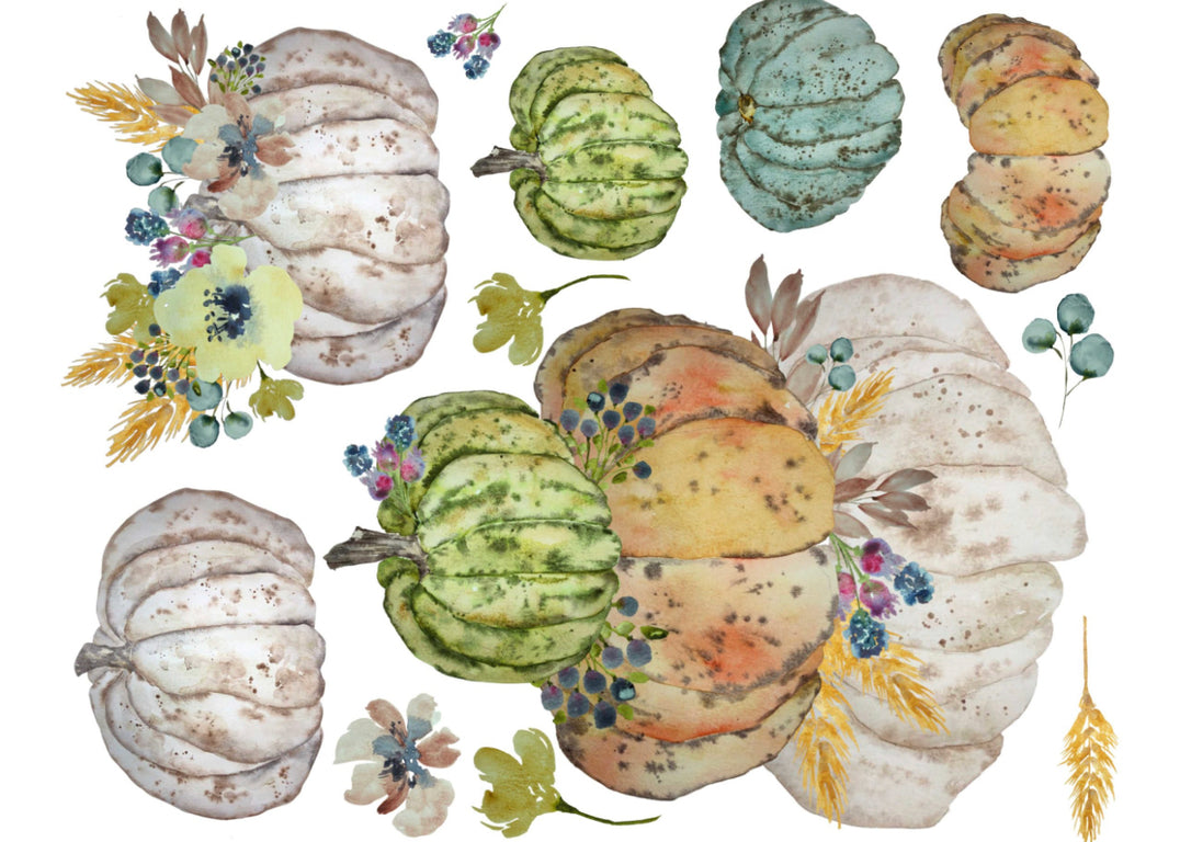 Roycycled Stacked Heirloom Pumpkins by Lexi Grenzer (discontinued), design by Roycycled, arts & entertainment > hobbies & creative arts > arts & crafts, for decoupage and crafting