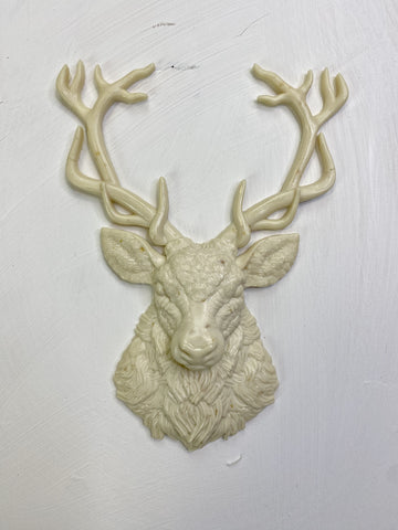 Ivory Resin Stag Furniture Applique’ Made to Order