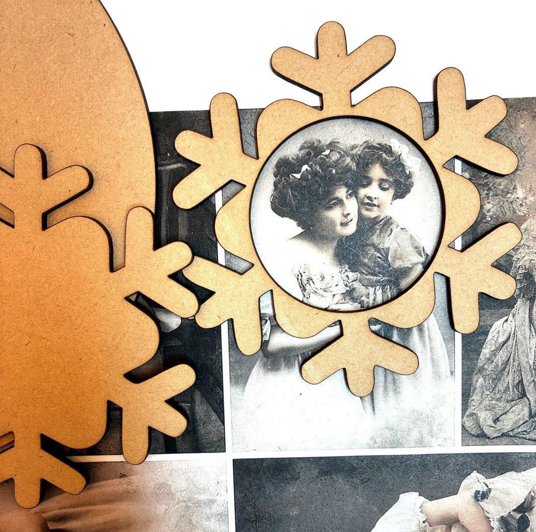 Snowflake Ornament Base 3 Part MDF