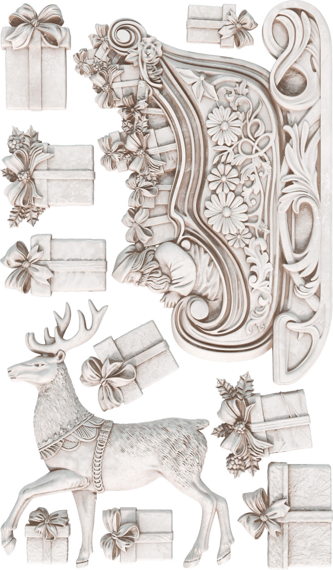 Santa's Sleigh 6x10 IOD Mould