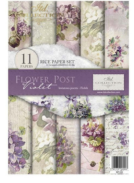 Rice Paper Pack Flower Post Violet