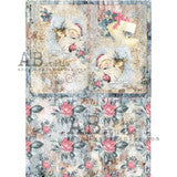 Shabby Santa and Roses 4 Pack 0365