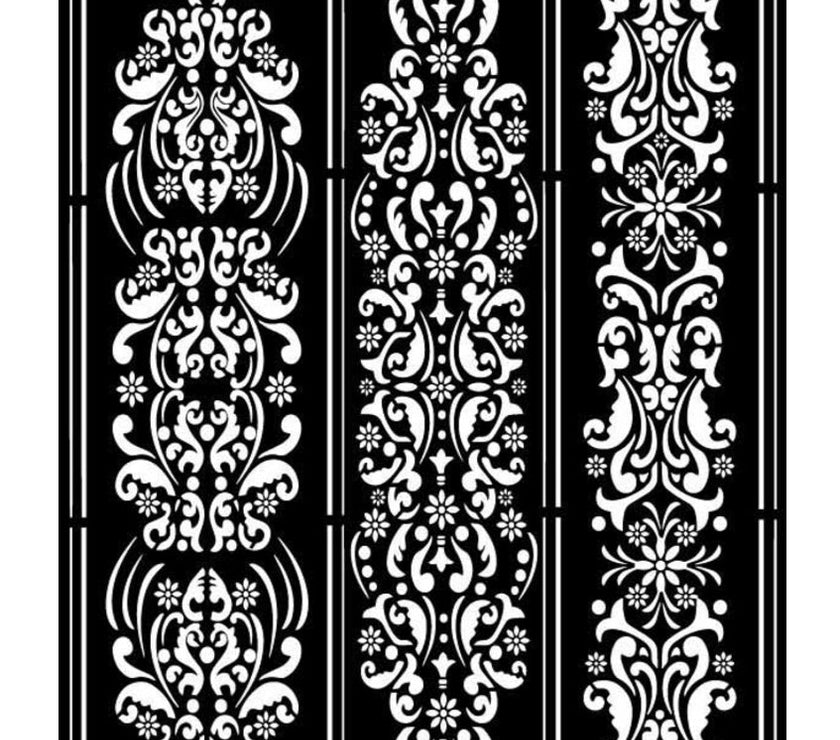 French Borders Stencil DQST-0009