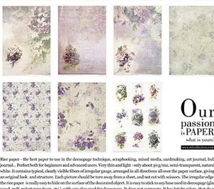 Rice Paper Pack Flower Post Violet