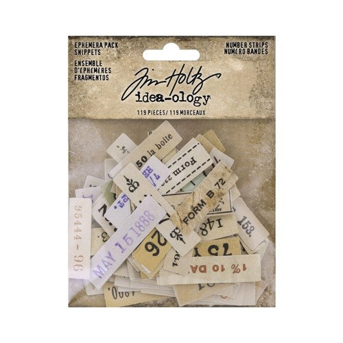 Tim Holtz Ephemera Snippets Number Strips