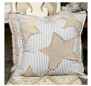 Distressed Stars Pillow Cover