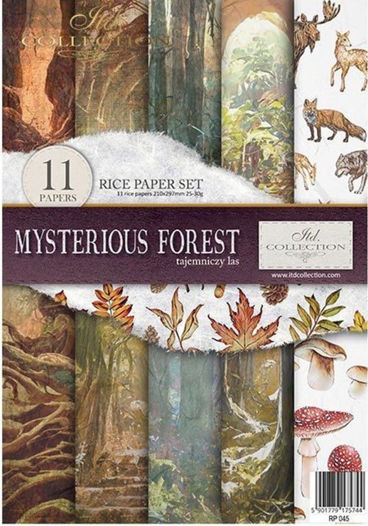 Mysterious Forest 11 Pack Rice Papers, rice paper design by ITD Collection, arts & entertainment > hobbies & creative arts > arts & crafts, for decoupage and crafting