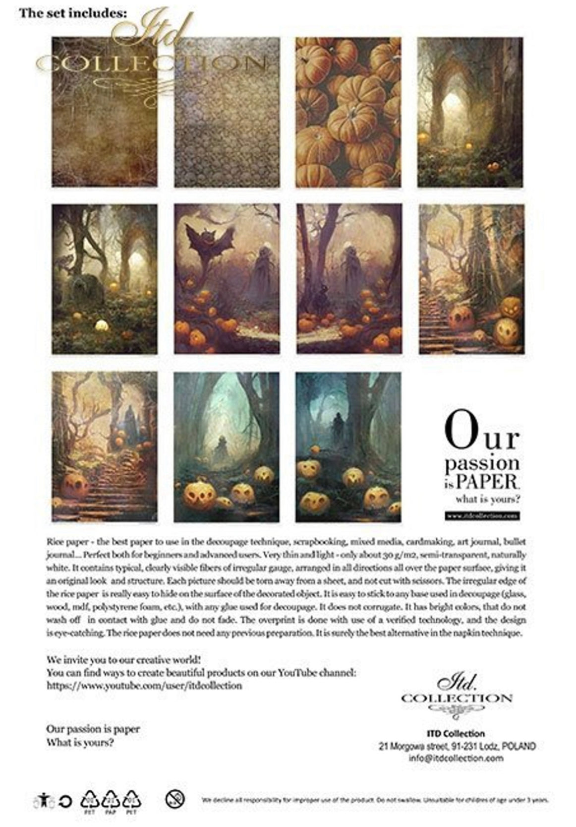 Rice Paper Pack Halloween