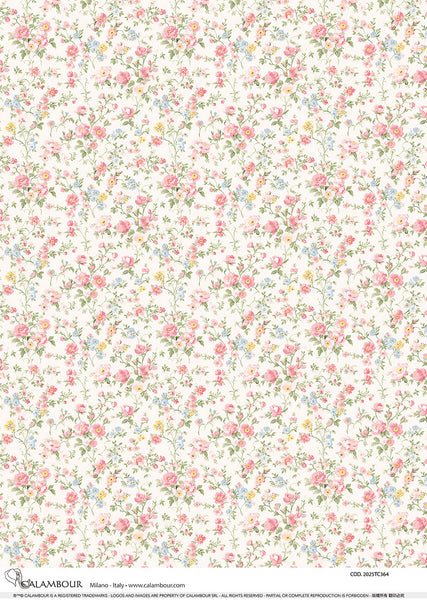 Spring White and Soft Pink Florals Pattern 2025TC364