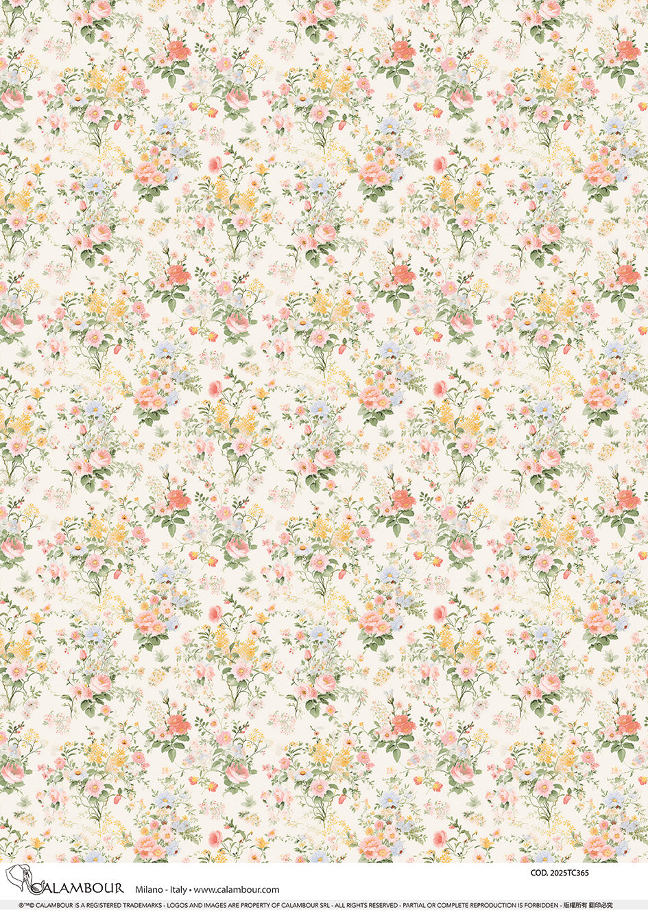 Soft Spring Floral Bouquets Pattern 2025TC365