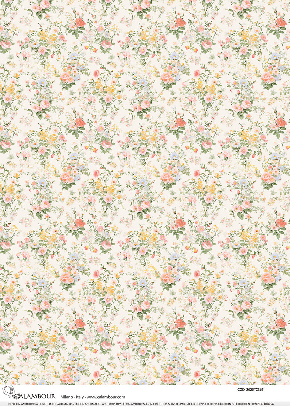 Soft Spring Floral Bouquets Pattern 2025TC365