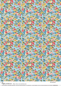 Spring Yellow Pink White and Blue Florals Pattern 2025TC362