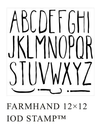 Farm Hand Type IOD Décor Stamp