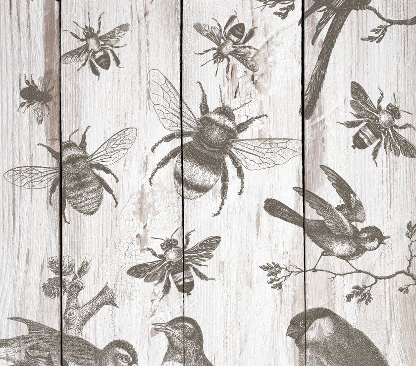 BIRDS & BEES IOD Décor Stamp